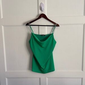 Karl Lagerfeld Paris Vibrant Green Camisole Tank Top